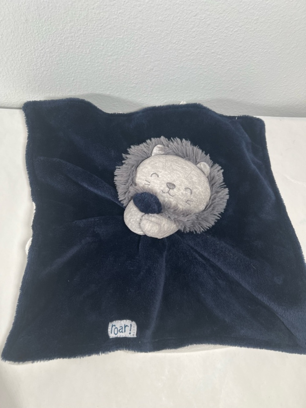 Carters Just one you Navy Plush Lion Lovey Security Blanket roar